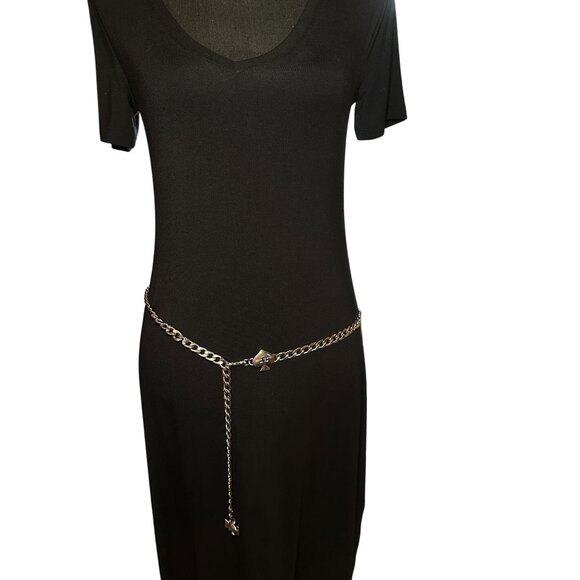 Kate Spade Belt Women New York Silver Tone Chain Statement Spade Bow Charms - Picture 3 of 16